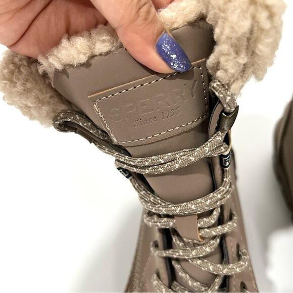 NEW Sperry Juneau Faux Shearling Trim Winter Boot - Picture 6 of 10